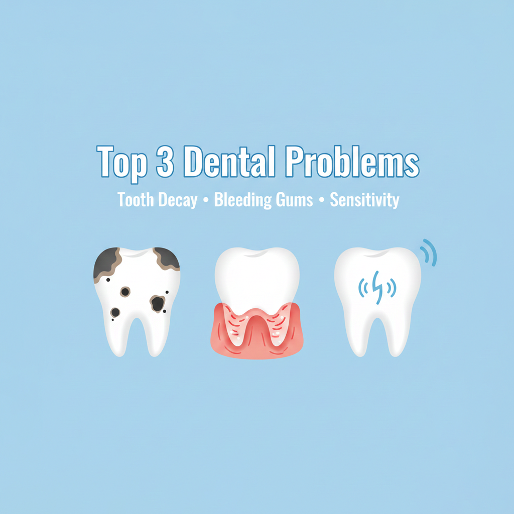 দাঁতের প্রধান তিনটি সমস্যা: ক্ষয়, রক্ত পড়া ও শিরশিরানি – কারণ ও বিস্তারিত সমাধান